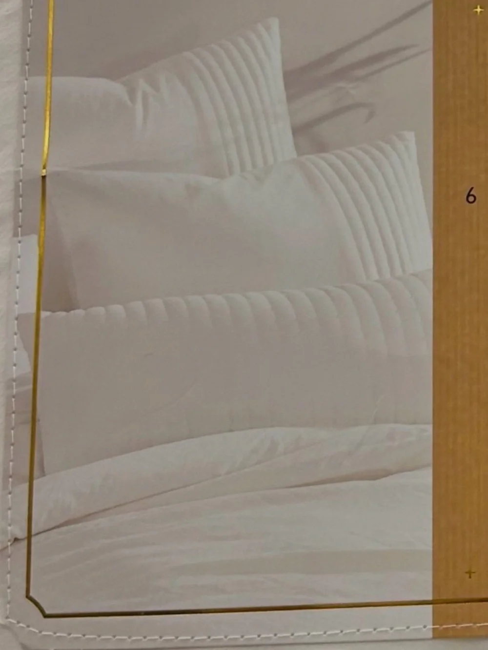 Live Well 6 Piece Cream King Comforter Set with Lumbar Pillow New with Tags